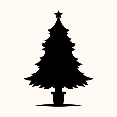 Christmas Tree - Free vector graphic on Pixabay Christmas Silhouettes, Christmas Tree Vector, Tree Christmas Decoration, Christmas Tree Silhouette, Silhouette Christmas, Silhouette Images, Silhouette Portrait, Tree Free, Tree Christmas