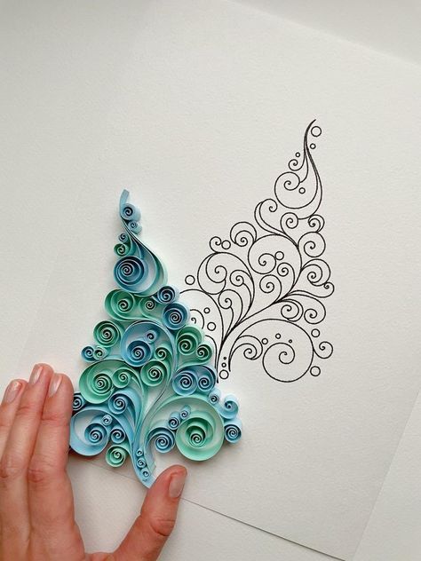 Quilling For Beginners, Make Christmas Cards, Diy Quilling Crafts, Yugioh Dragons, Quilling Pattern, Paper Quilling Tutorial, Paper Quilling For Beginners, Paper Quilling Flowers, Paper Quilling Cards