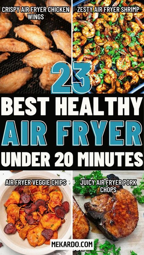 Discover the ultimate collection of quick and delicious meals with these 23 best air fryer recipes, all ready in under 20 minutes. Perfect for busy weeknights or a quick snack fix! | air fryer recipes | quick meals | easy dinner ideas | healthy air fryer options | low-calorie recipes | fast cooking | weeknight dinners | under 20 minutes | crispy air fryer dishes | vegetarian air fryer recipes | gluten-free air fryer meals | air fryer snacks | low-carb air fryer recipes | air fryer chicken recipes | family-friendly meals | kid-friendly air fryer ideas | meal prep recipes | budget-friendly meals | comfort food | air fryer desserts | beginner-friendly air fryer recipes | creative air fryer ideas | air fryer breakfast recipes | savory air fryer recipes. Air Fryer Meals For Diabetics, Quick And Easy Dinner Recipes For Two Air Fryer, Healthy Ninja Air Fryer Recipes, Air Fry Healthy Recipes, Air Fryer Meal Prep Recipes, Air Fryer Recipes Healthy Low Carb Dinner, Healthy Air Fryer Meal Prep, Ninja 5 In 1 Recipes, Heart Healthy Air Fryer Recipes