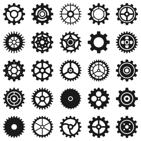 Gears. transmission cog wheels and machi... | Premium Vector #Freepik #vector #machine-parts #gear-wheel #gear-background #cogwheel Party Tattoo Ideas, Gear Aesthetic, Gear Drawing, Identity Moodboard, Party Tattoo, Gear Tattoo, Cog Wheel, Machine Logo, Make Paint