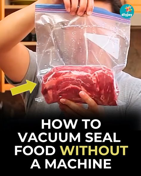 Don't have a vacuum sealer at home? Here's how to vacuum seal food without a machine. It's easy and doesn't require special tools or machines. Vacuum Sealing Food, Diy Halloween Candy, Cornbread Muffins Recipe, Bacon Chili, Apple Bread Recipe, Halloween Candy Bowl, Chili And Cornbread, Avocado Toast Recipe, Diy Planter Box