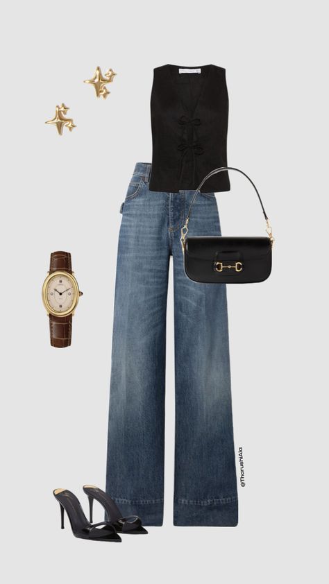 @tharushiala Creative Work Outfit, Classy Casual Outfits, Jeans Outfit, Shorts Jeans, Lookbook Outfits, Teen Fashion Outfits, College Outfits, Dream Clothes, Elegant Outfit