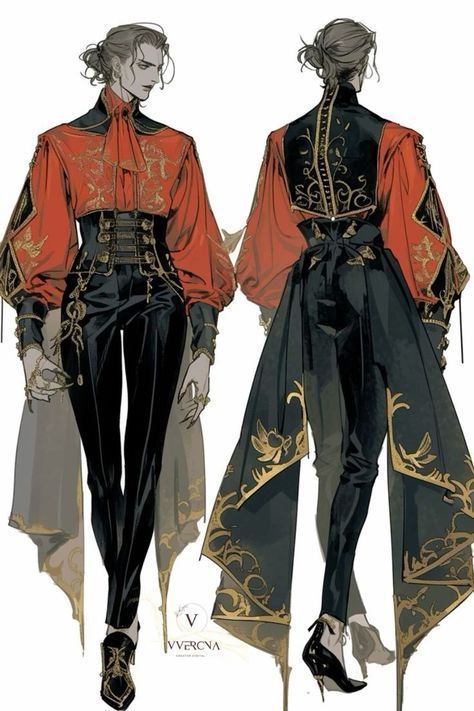 Male Clothes Drawing, Fantasy Fashion Male, Dnd Fashion, Rpg Clothes, Male Fantasy Clothing, No One Notices, Clothing Design Sketches, Concept Clothing, Royal Outfits