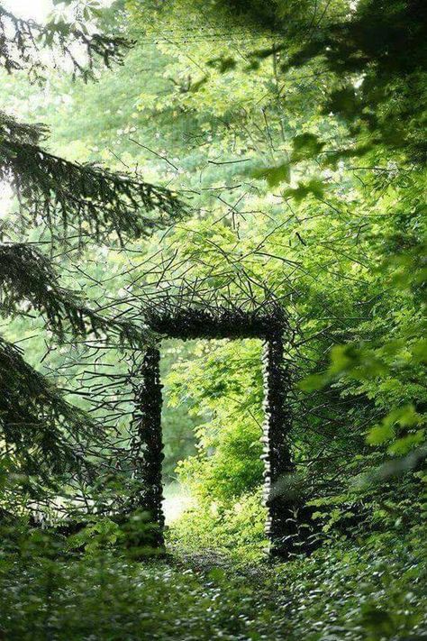 An all natural door نباتات منزلية, The Secret Garden, Garden Gate, Green Gables, Alam Yang Indah, Garden Gates, Land Art, Dream Garden, Garden Inspiration