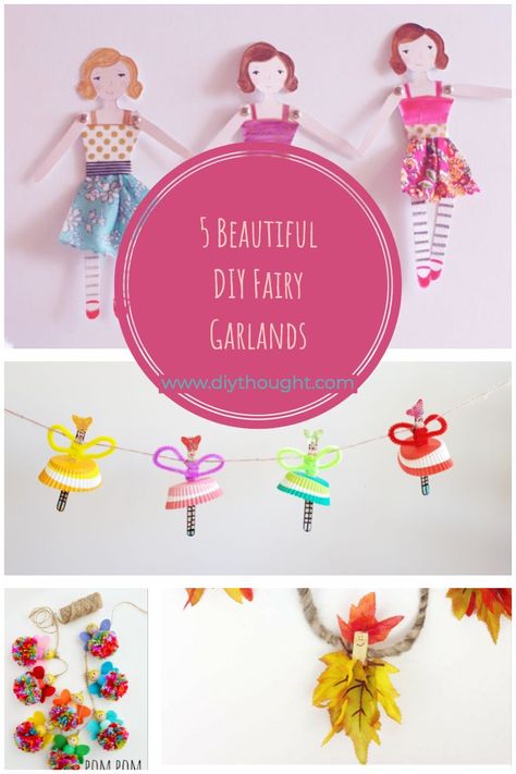 These 5 beautiful diy fairy garlands will add a magical touch to any room. Perfect for fairy themed birthdays or to decorate a fairy lovers bedroom. Who wouldn’t love to see fairies everywhere?