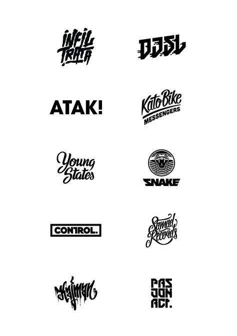 LOGOS 1 on Behance Streetwear Brand Logo Design, Skater Logo Design, Street Wear Brand Logo, Urban Logo Design Ideas, Skate Brands Logo, Clothing Logo Design Ideas, Urban Logo Design, Skateboard Company Logo, Clothing Logos