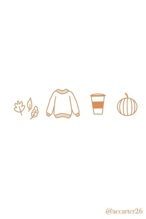 Simple Fall Designs, Fall Handlettering, Cute Fall Doodles, Fall Drawings Easy, Simple Halloween Drawings, Cute Fall Drawings, Widgets Fall, September List, Widgets Long