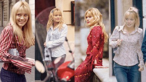 Still images of Lizzie McGuire in Rome. Noughties Party, Lizzie Mcguire Outfits Fashion, Halloween Costumes Lizzie Mcguire, Lizzie Mcguire Movie Outfits, Lizzie Mcguire Outfit Repeater, 2000s Mini Skirt, Lizzie Mcguire Shirt, Lizzie Mcguire Outfits, The Lizzie Mcguire Movie