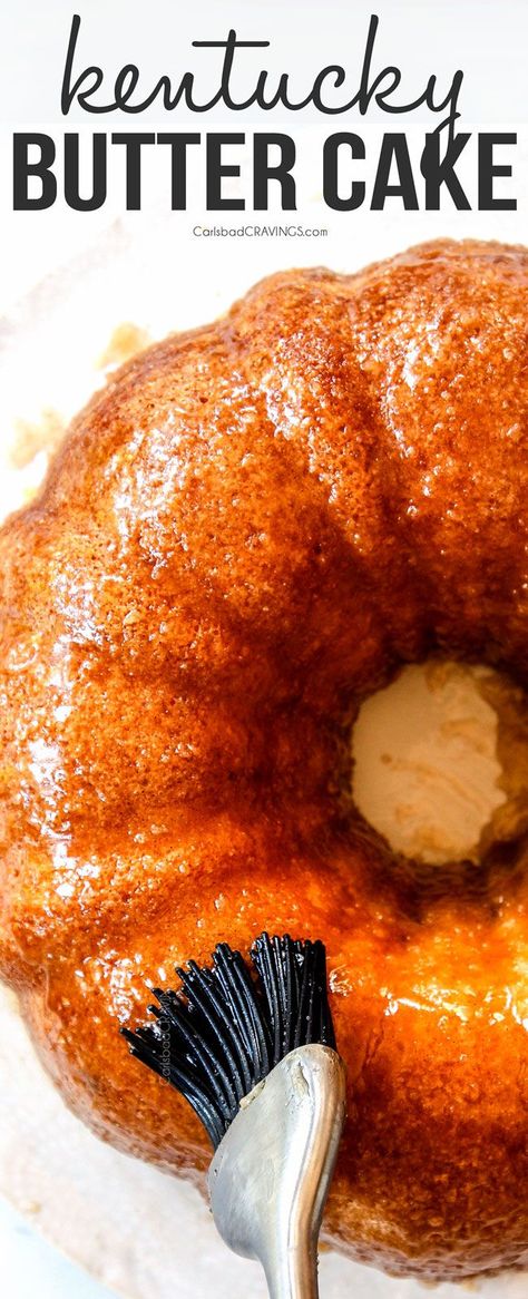 Kentucky Butter Cake the BEST cake you can make in a bundt pan! It’s a rich, buttery, crazy moist vanilla poke cake infused with sweet, luscious butter sauce that soaks through the cake. The cake tastes even better the next day - perfect for stress free entertaining or holidays (like Easter!). Tips and tricks, Step-by-Step Photos, How to Make Ahead, How To Freeze included! #bundtcake #recipes #dessertrecipes #cake #kentuckybuttercake #desserts #dessertfoodrecipes #desserttable #easterrecipes Kentucky Butter Cake, Savory Cakes, Carlsbad Cravings, Butter Cake Recipe, Bundt Cake Pan, Bundt Cakes Recipes, Bundt Cakes, Cake Tasting, Pound Cake Recipes