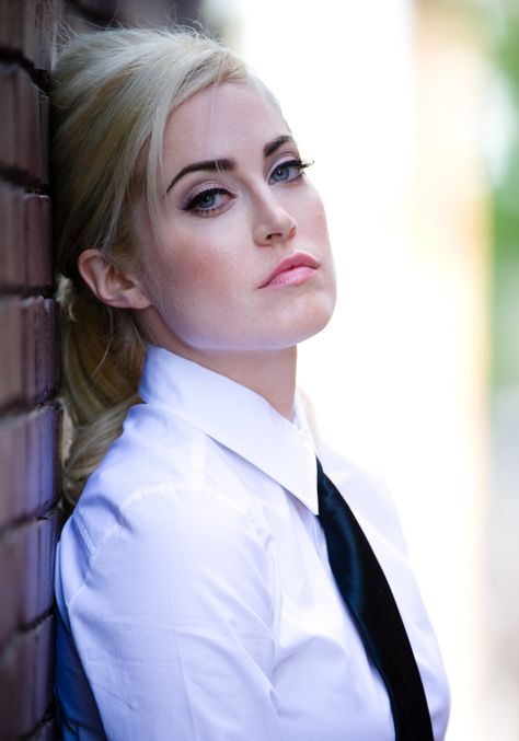 charlotte sullivan | Charlotte Sullivan. Photo: George Pimentel Photography. Charlotte Sullivan, Ronnie O'sullivan, Women In Tie, Rookie Blue, Women Wearing Ties, Canadian Actresses, Fashion Tv, Style Crush, Hollywood Stars