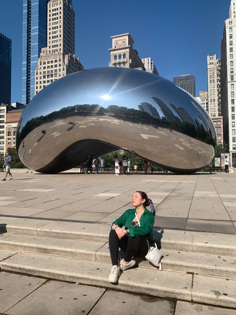 Chicago, the bean, city, travel, idea, outfit, bean, art Chicago Bean Pictures Ideas, Chicago Bean Pictures, Chicago Poses, The Bean Chicago, Chicago Bean, Bean Art, Chicago Pictures, Pictures Ideas, City Travel