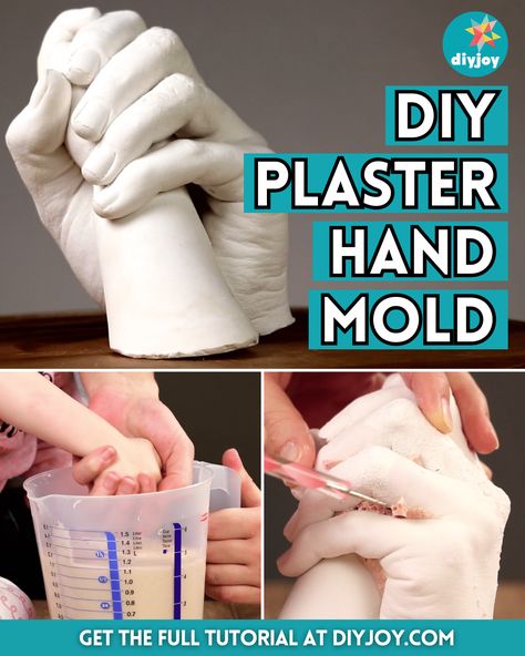 Diy Hand Mold, Plaster Mold Making, Plaster Of Paris Recipe Homemade, Family Hand Mold Ideas, Plaster Hands Ideas, Diy Plaster Of Paris Recipe, Plaster Of Paris Hand Molds, Diy Solar Water Fountain, How To Make Plaster