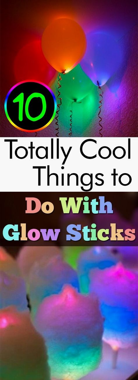 Cool Things To Do With Glow Sticks, Glow Stick Decorations, Glow In The Dark Diy Decoration, Glow Stick Centerpieces Diy, Glow Stick Centerpieces, Neon Crafts For Kids, Glow Stick Party Ideas, Diy Glow Party Decorations, Glow Sticks Ideas