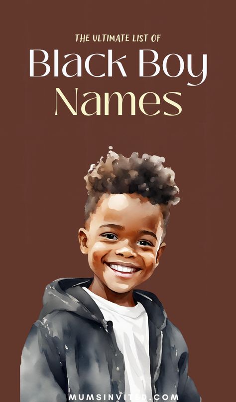 Explore a curated list of rare, unique & uncommon African American boy names with meaningful origins. Discover Black boy name ideas for your son that strike the perfect balance between cute & strong, embodying a badass & cool Black boy vibe. This collection offers strong & powerful Black boy first names & Black boy middle names. Whether you're seeking Black boy names with a touch of ghetto or African American heritage, this list provide options for the perfect Black boy name for your little one. African American Boy Names, African Boy Names, African Baby Boy Names, Black Baby Boy Names, African American Names, American Boy Names, Boys Names Rare, Different Baby Names, Boy Name Ideas