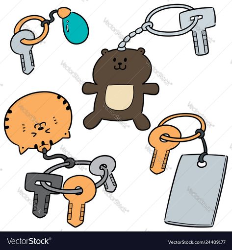 Keychain Illustration, Chain Drawing, Backpack Keychain, Illustration Graphic Design, Transparent Png, Png Images, Adobe Illustrator, Vector Free, Vector Images