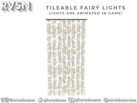 RAVASHEEN's Narrow Wall Fairy Lights Sims 4 Fairy Lights Cc, Wall Fairy Lights, Fairy Lights On Wall, Glass Sink, Toy Bins, Electronic Art, Sims 4 Cc, Wall Lamps, The Sims Resource