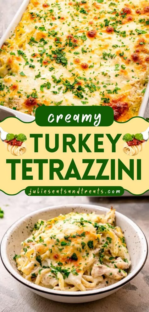 Make use of your leftover turkey and make this Turkey Tetrazzini! This Thanksgiving leftover recipe is one of the best for the whole family. They won't even know it's made from leftovers. Add this to your favorite Thanksgiving dinner recipes! Diced Turkey Recipes Dinners, Deli Turkey Casserole Recipes, Recipes With Canned Turkey, Turkey Tetrazinni Recipe, Turkey Tetrazzini Recipe Easy Thanksgiving Leftovers, Turkey Lunch Meat Casserole, Can Turkey Recipes, Turkey Tezzarini Recipes, Meals To Make With Turkey Meat