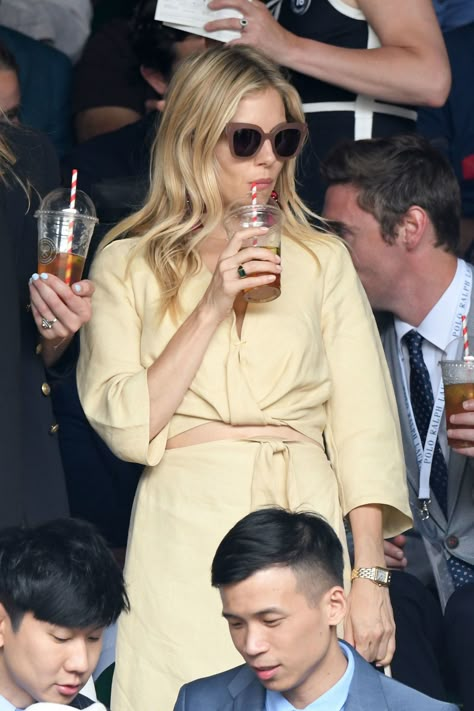 Sienna Miller Style, Wimbledon Fashion, Sienna Miller, Ralph Lauren Dress, Wimbledon, Female Portrait, Spring Summer Fashion, Style Icons, Chic Style