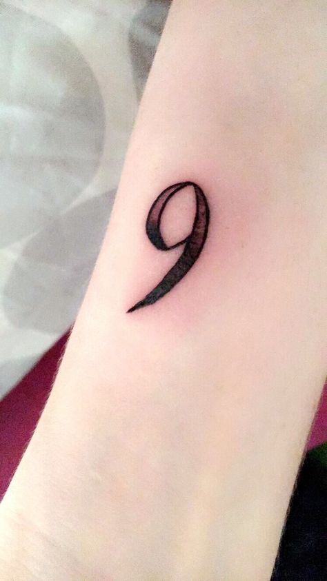 My Number #9 Number 9 Tattoo Fonts, Number 9 Tattoo Ideas, 9 Tattoo Number, Number 9 Tattoo, Luke Tattoo, Nine Tattoo, 9 Tattoo, Font Tato, H Tattoo