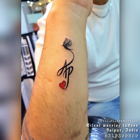 Tattoo artist : @sunil.silentwarrior Studio : @silent_warrior_tattoos GT Central Mall Malviya Nagar #jaipur CALL 📱 for inquiries and appointments 8319399829 . #armtattoo #tattoo #name #initials #couplegoals #❤️ #tattoos #tattooideas #tattooedpeople #tattooforgirls #tattoodesign #blackandgreytattoo #smalltattoo #instagood #instalike #instadaily #instapic #postoftheday #picoftheday #artist #inked #silentwarriortattoos #explorepage #sunilsilentwarrior #explore #jaipurdiaries #likeforlikes #t P Name Tattoo, P Initial Tattoo, Silent Warrior, P Name, Initials Tattoo, Suspenders Men Fashion, Name Tattoos On Wrist, Clever Logo Design, P Tattoo