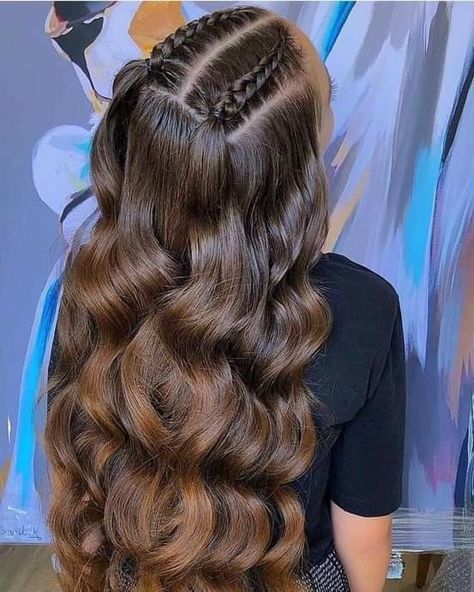 62 Of The Most Creative Christmas Hairstyles Ever Fishtail Braids, Dutch Braid Hairstyles, Back To School Hairstyles, Sleek Ponytail, Easy Hairstyles For Long Hair, Hairstyles For School, Down Hairstyles, Braid Styles, Prom Hair