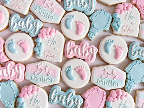 He or She, what will baby Muller be? 🩵🩷🤍 What was your gender reveal theme? Or What gender reveal theme have you always wanted to use? . . . #genderreveal #genderrevealparty #genderrevealcookies #customcookies #customsugarcookies #sugarcookies #sugarcookieart #boyorgirl #heorshe #baby He Or She Cookies, Firework Gender Reveal, Gender Reveal Dessert, Gender Reveal Theme, Gender Reveal Food, Baby Reveal Cakes, Gender Reveal Baby Shower Themes, Gender Reveal Cookies, Gender Reveal Themes