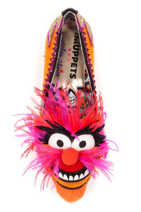 Irregular Choice’s New Muppets Shoe Line Has Miss Piggy Heels – Footwear News Muppet Fashion, Fun Shoes, Orange Flat Shoes, Enby Style, Muppets Party, Quirky Shoes, Artistic Shoes, Funny Shoes, Bright Shoes