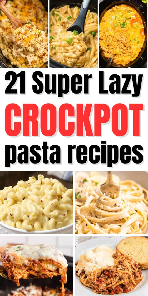 Crock Pot Pasta Recipes – Crowd-Pleasing Dinners Cook up a storm with these crowd-pleasing crockpot pasta recipes. Whether it's a family gathering or weeknight dinner, these dishes are sure to impress. Quick And Easy Food For A Crowd, Big Family Dinner Ideas Crock Pot, Easy Crowd Dinner Ideas, Easy Birthday Dinners For A Crowd, Crockpot Uncooked Pasta Recipes, Large Crowd Crockpot Meals, Group Recipes Easy, Potluck Pasta Dishes Crockpot, Crockpot Pasta Side Dishes