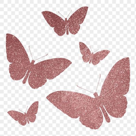 Pink Baterflay, Glittery Aesthetic, Aesthetic Silhouette, Pink Glitter Butterfly, Pink Glitter Butterfly Wallpaper, Pink Butterfly Sticker, Butterflies Png, Pink Butterfly Transparent Background, Pink Glitter Heart Sticker