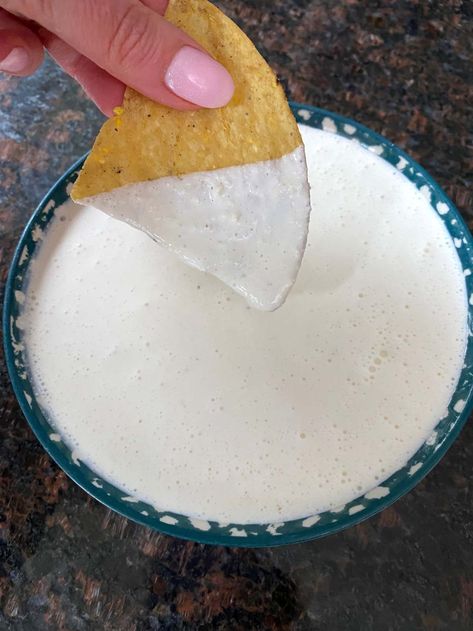 Queso With Queso Fresco, Queso Fresco Dip, Queso Fresco Recipe, Cheese Dip Mexican, Mexican Sour Cream, Cold Dip, White Queso Dip, Fresco Cheese, Queso Fresco Cheese