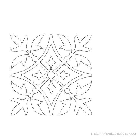 Tile Svg Free, Moroccan Template Patterns, Moroccan Tiles Pattern Printable, Free Stencil Patterns Printables Design, Free Printable Stencil Designs, Diy Stencil Patterns, Gel Plates, Free Printable Stencils, Free Stencils Printables Templates