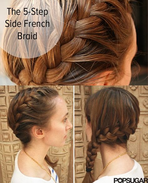 Coffee Outfits, Neat Braids, Katniss Braid, Side Braid Tutorial, Side Plait, Gymnastics Stuff, Side French Braids, Celebrity Haircuts, Mermaid Braid