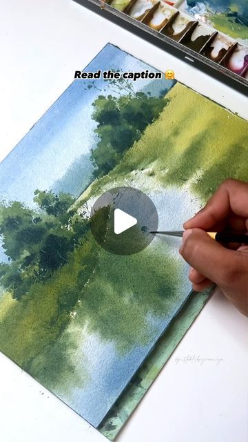 Raniya Ali on Instagram: "What are your plans for Sunday? If you're interested in a relaxing painting tutorial, I have a new Skillshare class on 'Loose and Impressionistic Watercolor Landscapes.' 

This class is suitable for all skill levels and focuses on a loose style and easy-to-follow techniques. If you enjoy pure landscape painting, be sure to check out this class! You can find the link in my bio or stories. 🤗❤️❤️
.
.
.
.
.
.
.
.
.
.
.
.
.
.
#watercolorlandscapes #watercolorforbeginners #paintingprocess #watercolortrees #monochromepainting #watercolorillustrations #landscapepainting #share_watercolors #naturepainting #watercolourartistsoninstagram #watercolourartist #landscapepainting #inspiring_watercolor #modernwatercolor #watercolor_art #watercolorph #watercolorblog #treeillustrat Loose Watercolor Paintings Tutorials, Landscape Paintings Tutorials, Watercolor Landscape Paintings Tutorials, Watercolour Landscape Easy, Loose Watercolor Paintings, Monochrome Painting, Paintings Tutorials, Watercolor Blog, Watercolor Landscapes