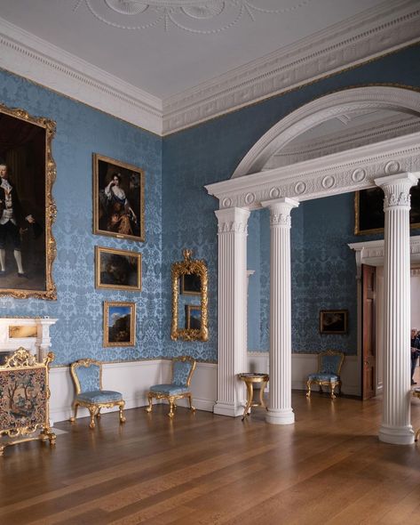 eheritage on Instagram: “There are few rooms at National Trust Kedleston Hall that don’t take your breath away, with Robert Adam’s Neoclassical design features…” Kedleston Hall, Robert Adam, 3d Wallpaper Living Room, Neoclassical Design, English Room, National Trust, Wallpaper Living Room, 3d Wallpaper, Neoclassical