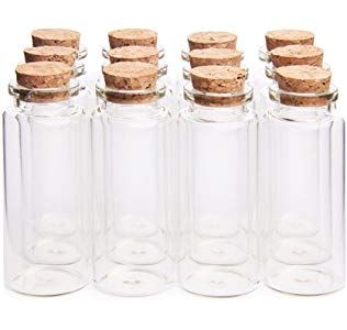 Danmu Art - Botes de cristal con tapones de corcho de madera, 12 unidades, 30 ml, 1.18" x 2.75" Mini Cork Bottle Ideas, Glass Bottle With Cork, Diy Tiny Glass Bottle Crafts, What To Put In Tiny Glass Bottles, Tiny Jars Ideas Mini Bottles, Tiny Glass Jars, Mini Glass Jars, Broken Bottle, Small Glass Jars