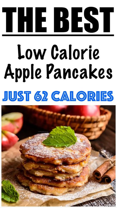 Healthy Apple Pancakes Recipe Best Low Calorie Breakfast, Healthy Apple Pancakes, Healthy Pancakes Low Calorie, Low Calorie Granola, Granola Calories, Baking With Applesauce, Apple Pancake Recipe, Low Calorie Pumpkin, Healthy High Protein Breakfast