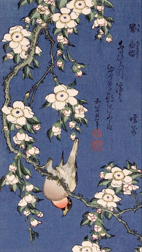 wall collage wall art Japanese Art, Birds, Flowers, White, Art