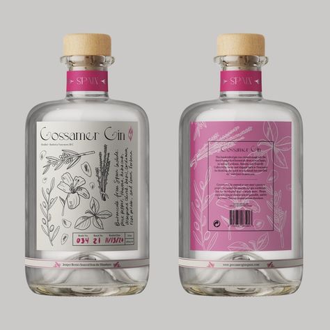 Photography And Illustration, Gin Brands, Spirit Design, Bottle Design Packaging, Alcohol Packaging, Modern Packaging, Bottle Label Design, Wine Label Design, Drink Labels