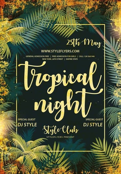 Tropical Night Party, Havanna Nights Party, Havana Theme Party, Havana Nights Party Theme, Beach Dance, Havana Nights Party, Tropical Night, Dj Event, Sunset Party