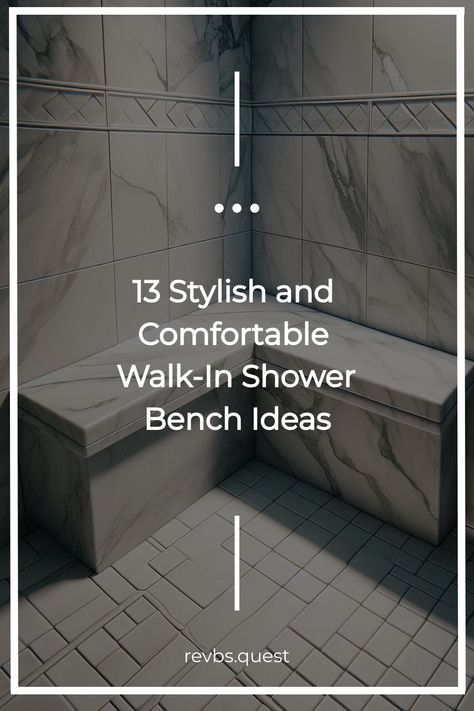 Transform your bathroom into a tranquil oasis with a walk-in shower. Beyond being functional, it offers a touch of elegance and serves as a serene retreat. Bathing in luxury is elevated by adding a bench to your walk-in shower, creating the perfect blend of comfort and style. Indulge in the ultimate relaxation experience right at home. Shower With L Shaped Bench, Showers With Benches Seat, Stand Up Shower With Seat, Bathroom With Bench Seat, 4x5 Shower With Bench, Walk In Shower With Seat For Elderly, Small Shower With Bench Seat, Large Tile Shower Ideas Walk In With Seat, Walkin Shower With Seat