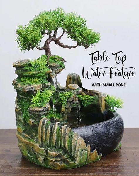 Terrace Fountain, Feng Shui Water Fountain, Zen Fountain, Feng Shui Fountain, Fountain Waterfall, Mystic Garden, Kolam Air, Indoor Water Fountains, Indoor Waterfall