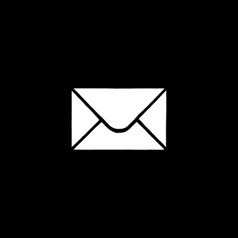 #black #email #icon #aesthetic Black Email Icon, Email Icon Aesthetic, Aesthetic Messages, Black App Icons Aesthetic, All Apps Icon, Black App Icons, Cool Backgrounds For Iphone, Ipad Organizer, App Icons Aesthetic