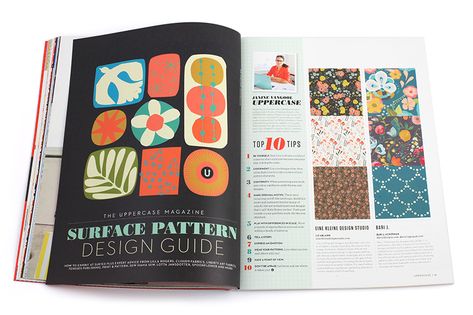 UPPERCASE Magazine Special Guide: Surface Pattern Design - Pattern Observer Craft Illustration, Uppercase Magazine, Pottery Inspiration, Design Guide, Print Magazine, Pattern Mixing, Upper Case, Textile Patterns, Surface Pattern Design