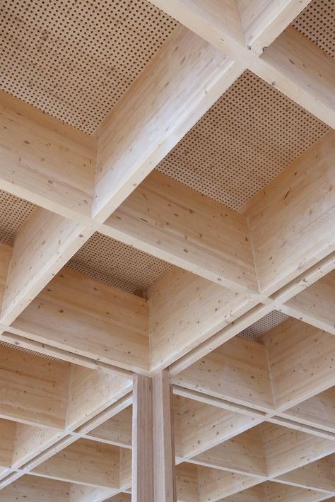 Wood Truss, Timber Architecture, Warehouse Design, Sustainable Technology, Wood Architecture, Ceiling Treatments, Timber Structure, Clinic Design, Wood Structure