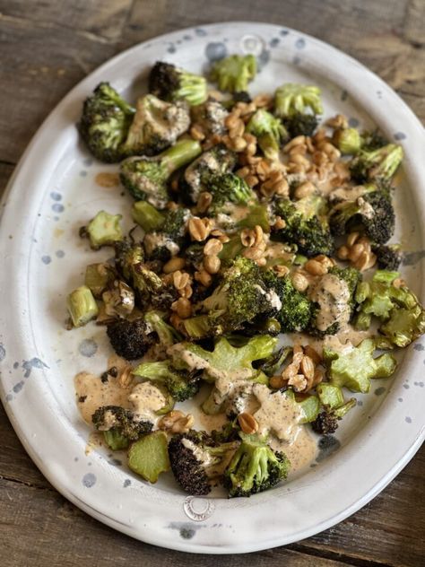 Restaurant Broccoli, No Crumbs Left, Charred Broccoli, Hot Spices, Lime Vinaigrette, Broccoli Recipe, Paleo Whole 30, Roasted Broccoli, Broccoli Recipes