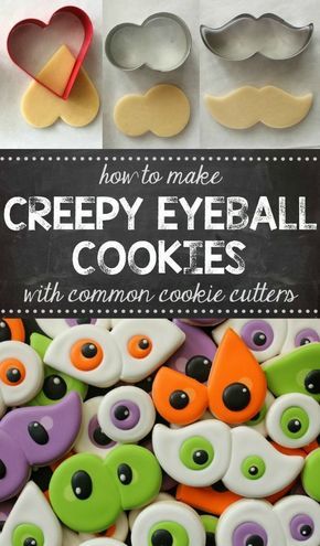 Eyeball Cookies, Halloween Party Desserts, Cupcakes Halloween, Dessert Halloween, Halloween Sugar Cookies, Number Eight, Halloween Cookie, Dessert Party, Halloween Eyeballs