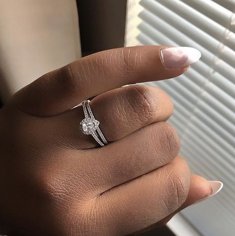 Rings Engagement Black Women, Engagement Rings On Black Women Hand, Wedding Ring On Black Woman Hand, Marriage Ring Black Women, Black Women Engagement Rings, Engagement Black Woman, Wedding Rings Black Women, Black People Weddings, Wedding Ring Shapes