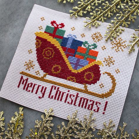 Merry Christmas Cross Stitch, Christmas Prep, Tiny Cross Stitch, Easy Cross Stitch Patterns, Christmas Preparation, Winter Cross Stitch, 1 Tattoo, Simple Cross Stitch, Jingle All The Way