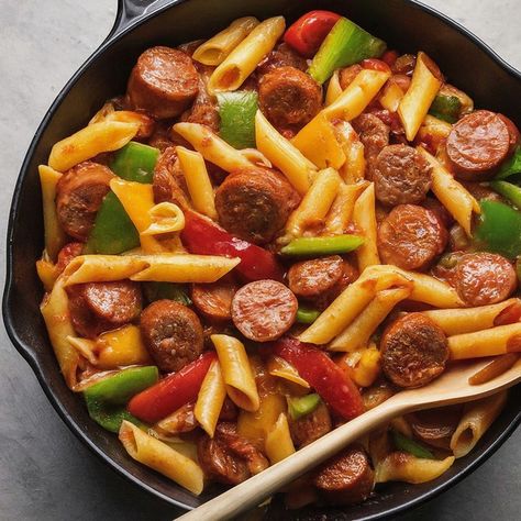 One-pot Pasta Italian Sausage Recipe - Instacart Italian Sausage And Peppers Pasta, Mild Italian Sausage Recipes, Pasta Italian Sausage, Sausage And Pepper Pasta, Peppers Pasta, Italian Sausage Recipe, Sausage And Peppers Pasta, Italian Sausage And Peppers, Lunch Prep