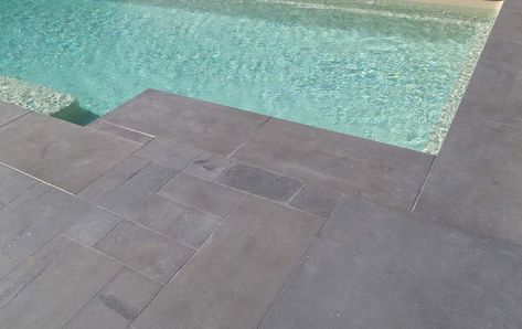 Bluestone Pool Pavers Tile Around Pool, Pool Coping Tiles, Bluestone Paving, Coping Tiles, Contemporary Flooring, Bluestone Pavers, Pool Pavers, Outdoor Paving, Paver Tiles